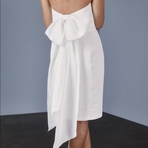 Amsale Short Back Bow Dress